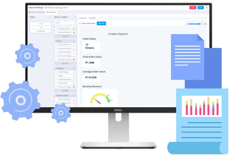 operations manager monitoring supply chain illustration